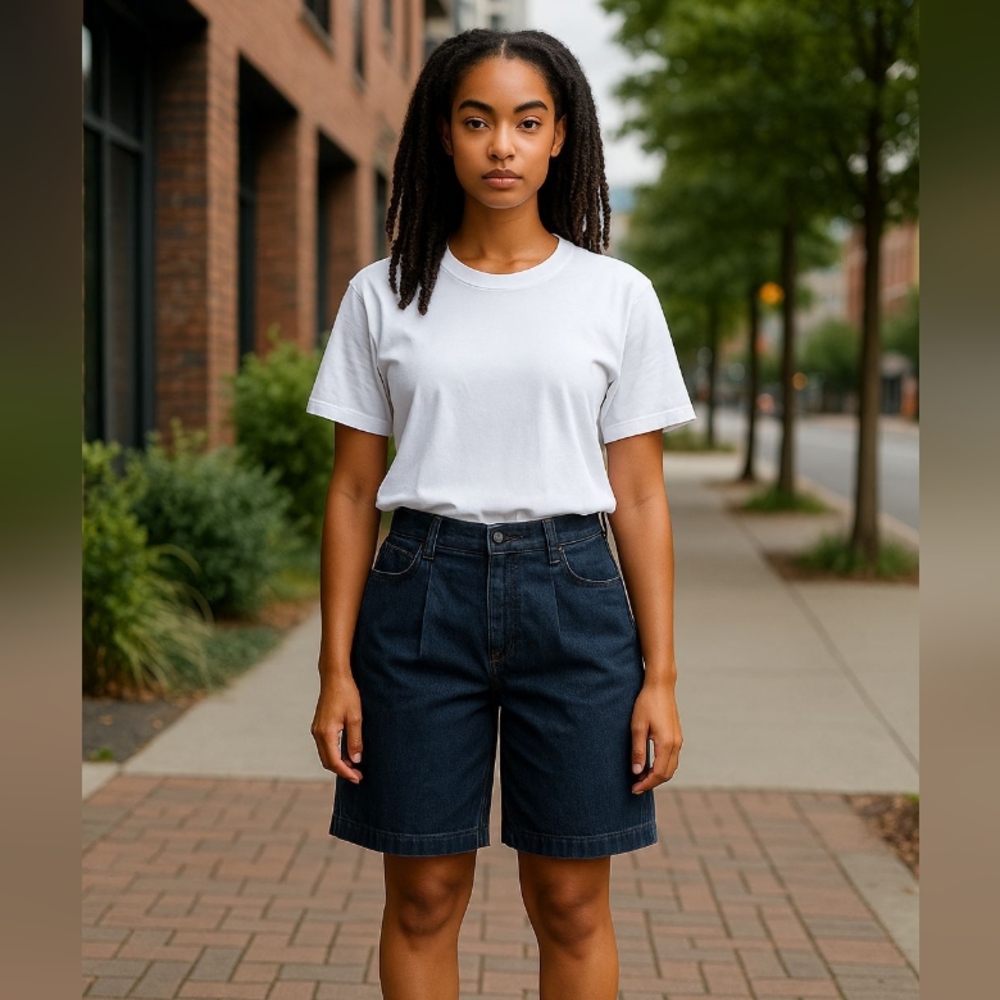FADE TO BLUE SIZE 2 Women's Denim Shorts